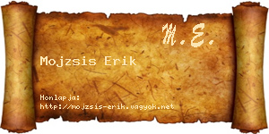Mojzsis Erik névjegykártya